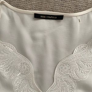 Ivory silk blouse with beautifully detailed sleeves